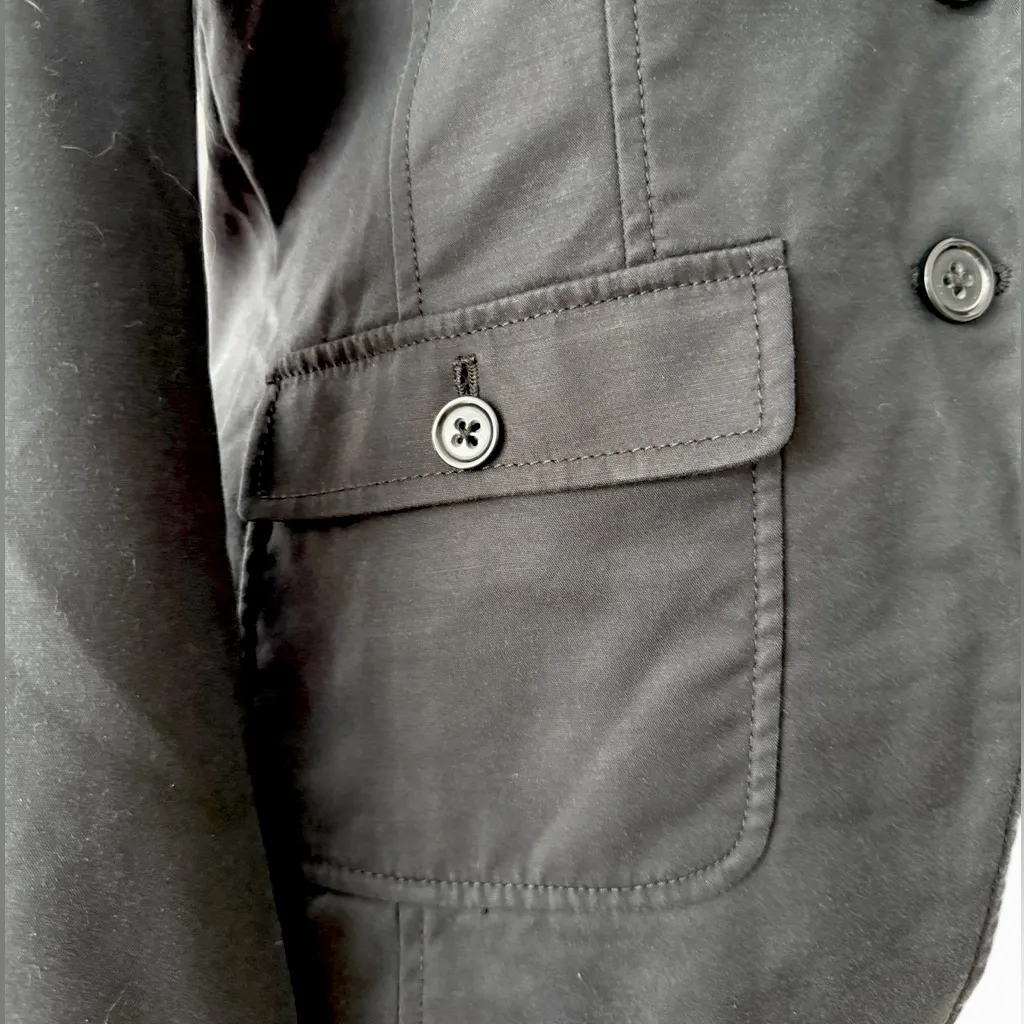Banana Republic Black Stretch Twill Blazer Pockets Tailored Fitted Classic Sz 10 - Image 5
