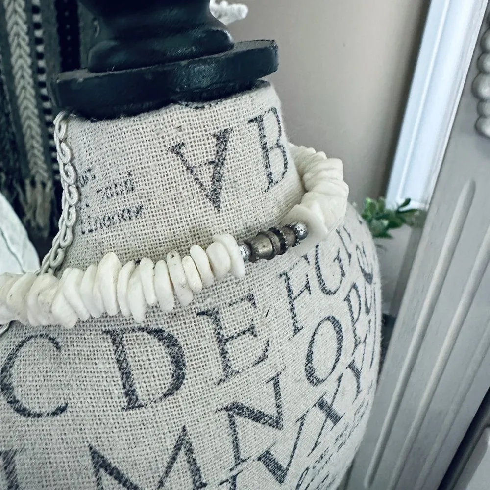 Beach Bohemian White Puka Necklace - Image 4