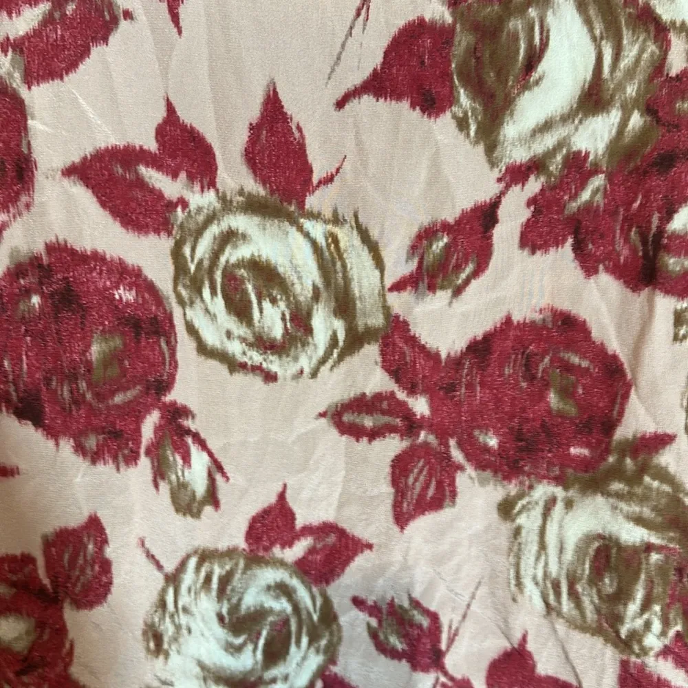 Talbots Pink Red Brown Large Roses Floral Sleeveless 100% Silk Tank Top 14 - Image 12
