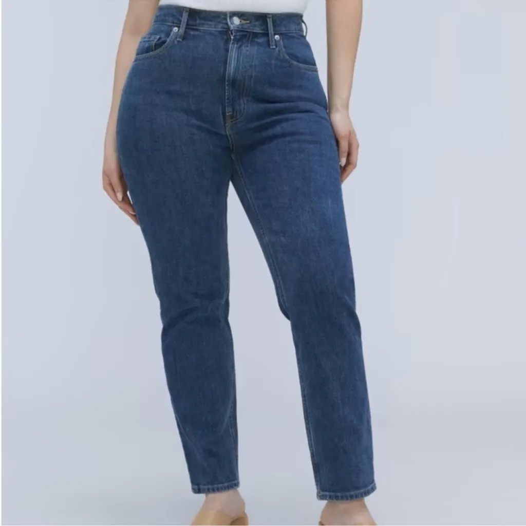 Everlane The Curvy Cheeky Crop Denim Jeans Blue Size 30 - Image 2