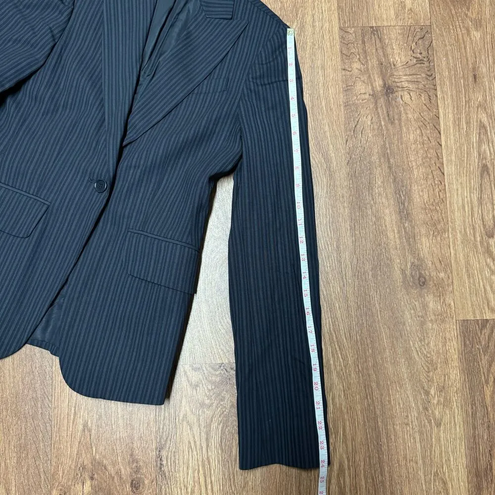 BCBGMaxAzria Striped Executive Martine Blazer Womens Size XXS Single Button - Image 14