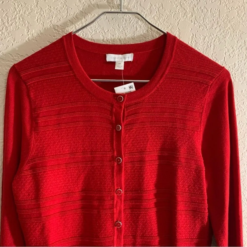 Charter Club Red‎ Button Down Cardigan - PM - NWT - Image 7