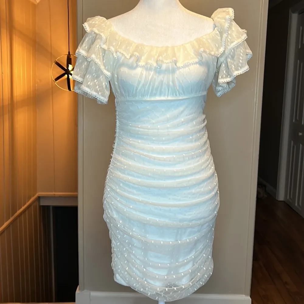 Revolve x Camila Coelho Eva Swiss Dot Mini Dress New Size Small - Image 11