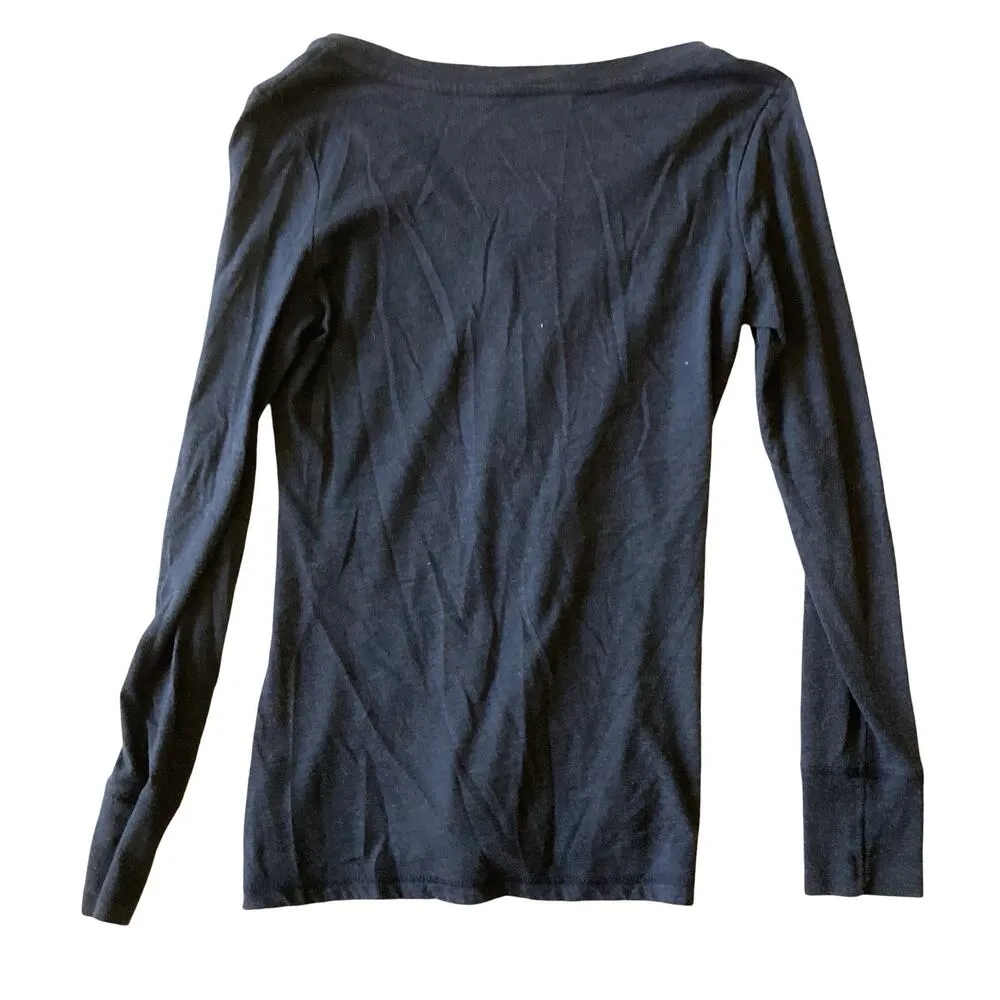 Mossimo Long Sleeve V Neck Tee Gray - Image 6