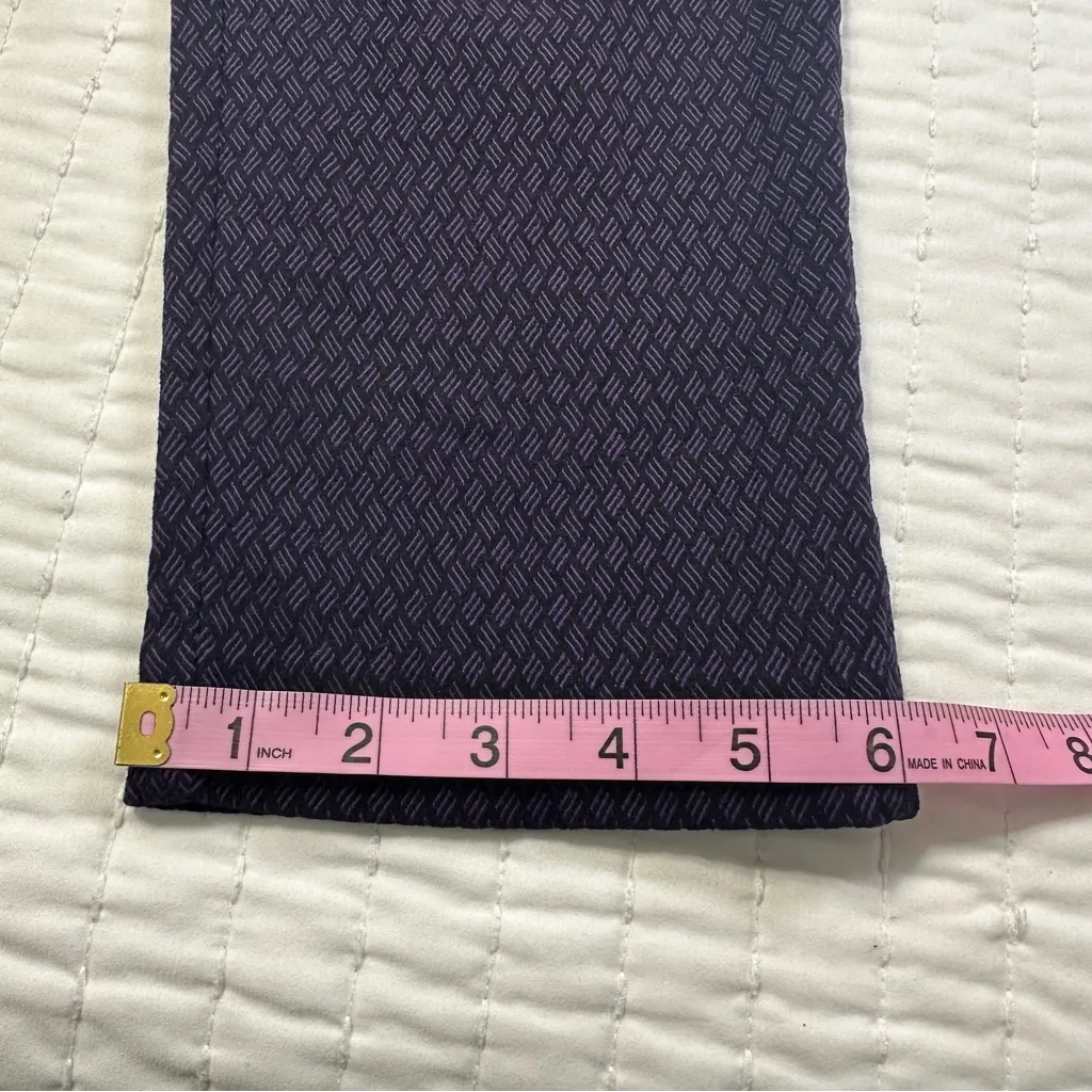 Chico's Pull On Ankle Pants Elastic Waist Purple and black Texture - Image 11