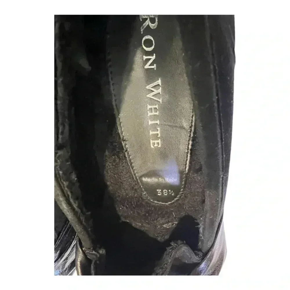 Ron White Rita Knot Platform Loafer Weatherproof Cashmere Suede Shoes size 38.5 Black - Image 8