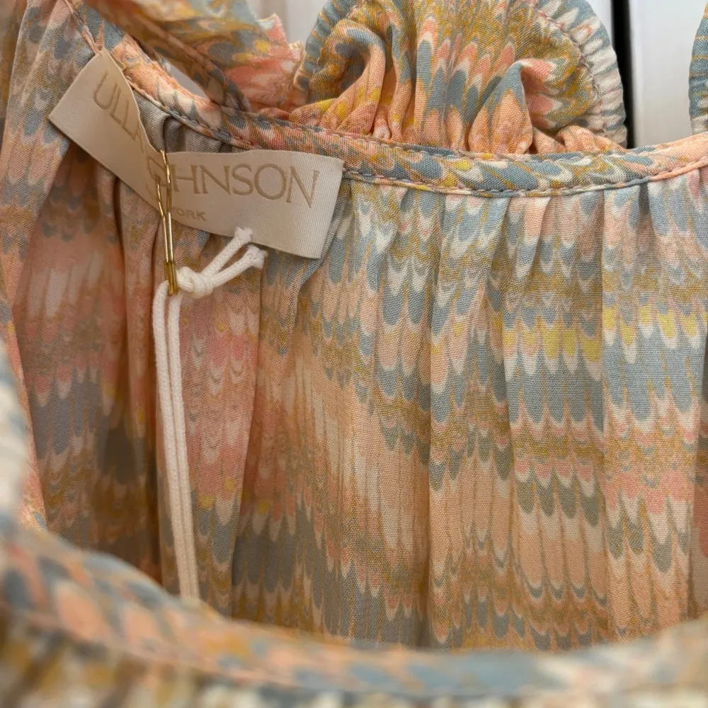 NWT Ulla Johnson Celeste Neutral Aesthetic Silk‎ Maxi Dress in Opal Size 2 Waves - Image 9