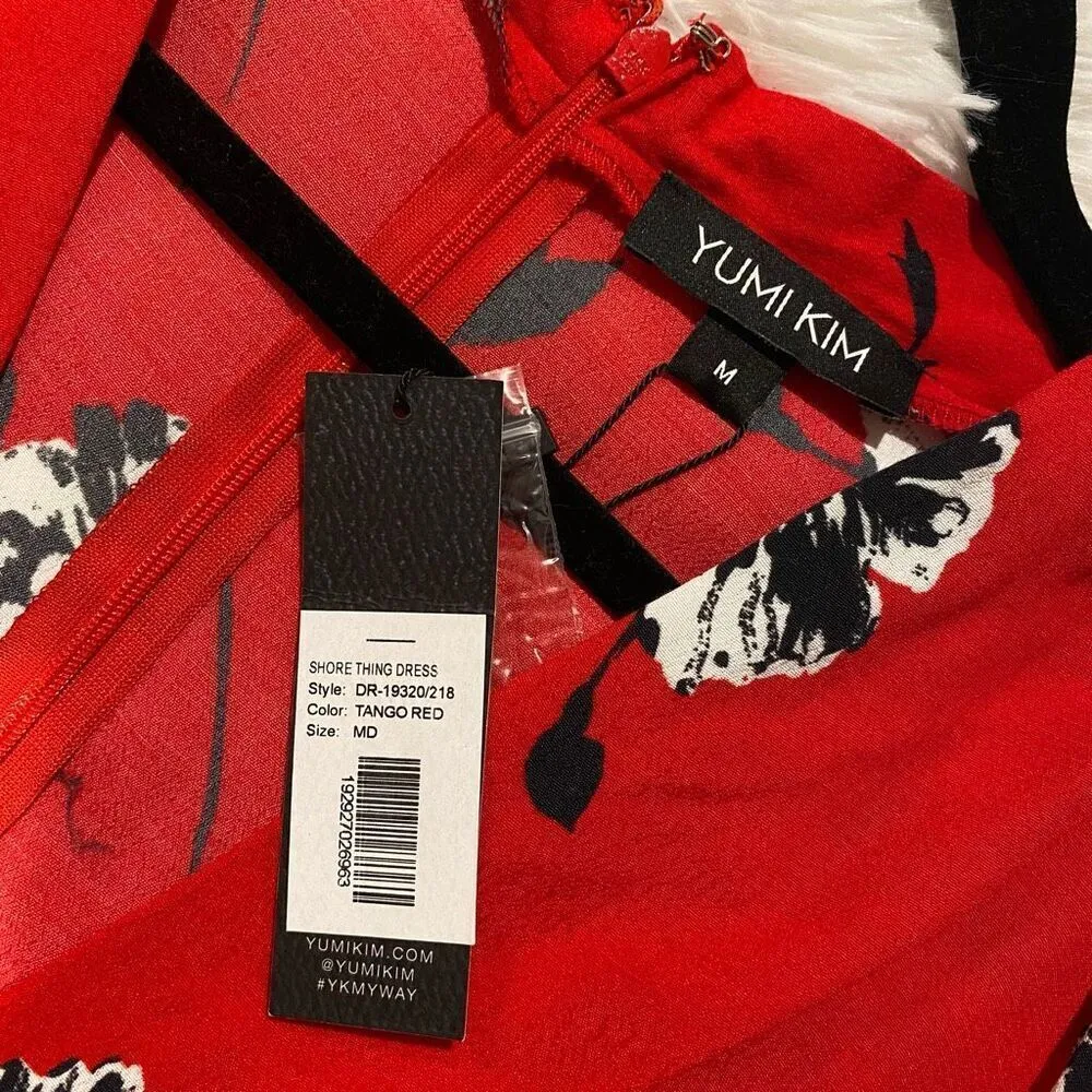Yumi Kim Shore Thing Long Sleeve Mini Dress in Tango Red Medium NWT - Image 9