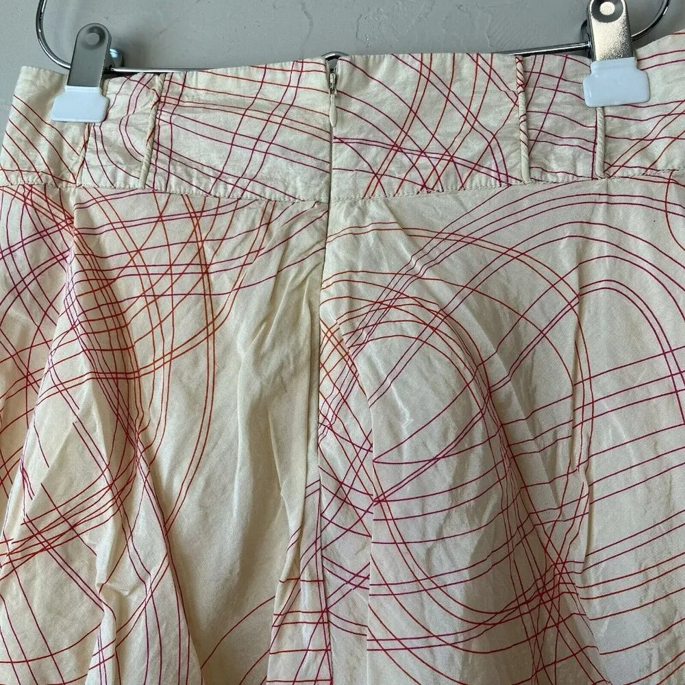 Mini Skirt Tulle Abstract Art To Wear butter Yellow A Line Y2K 90s‎ indie sleeze Red Size M - Image 8