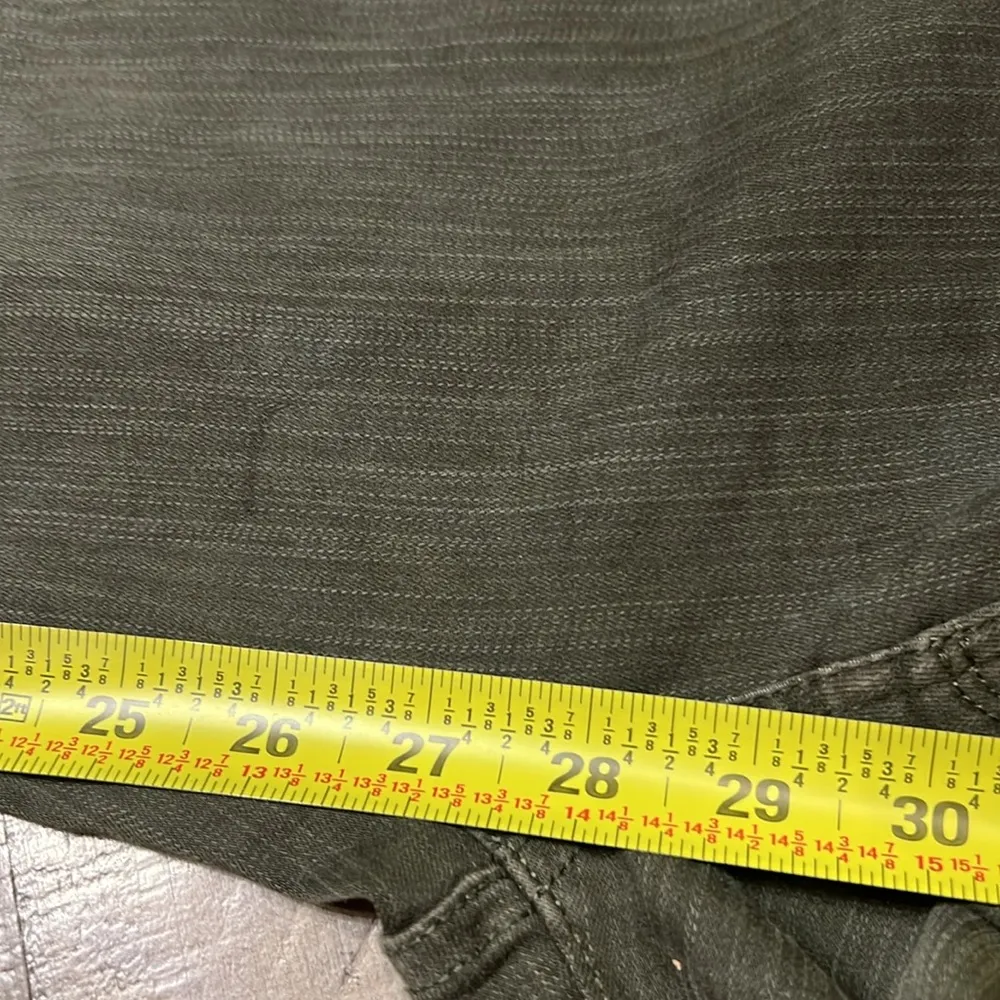 Calvin Klein Ankle Skinny / Green Midrise Stretch Denim Crop Capri Jeans Size 6 - Image 9