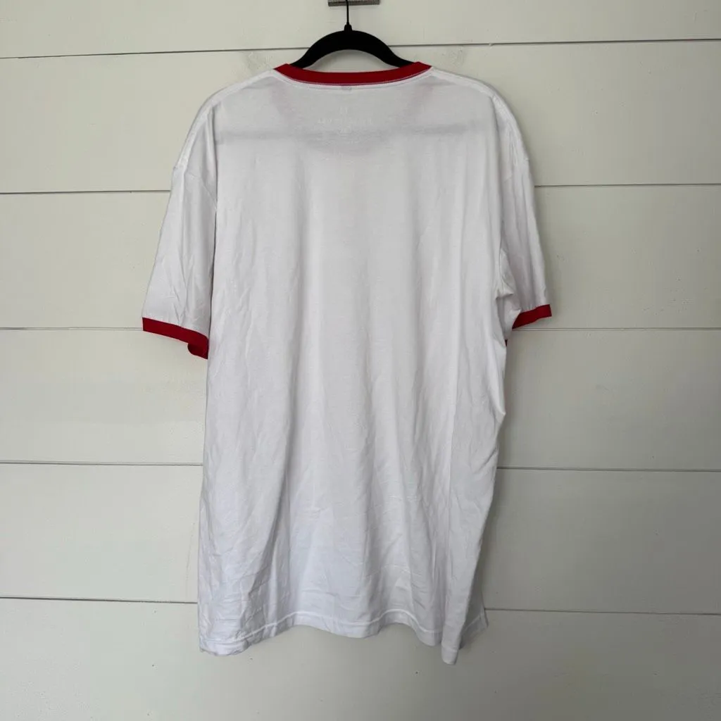 Hellcats Adult XL White Red America’s Sweetheart Ringer Tee - Image 4
