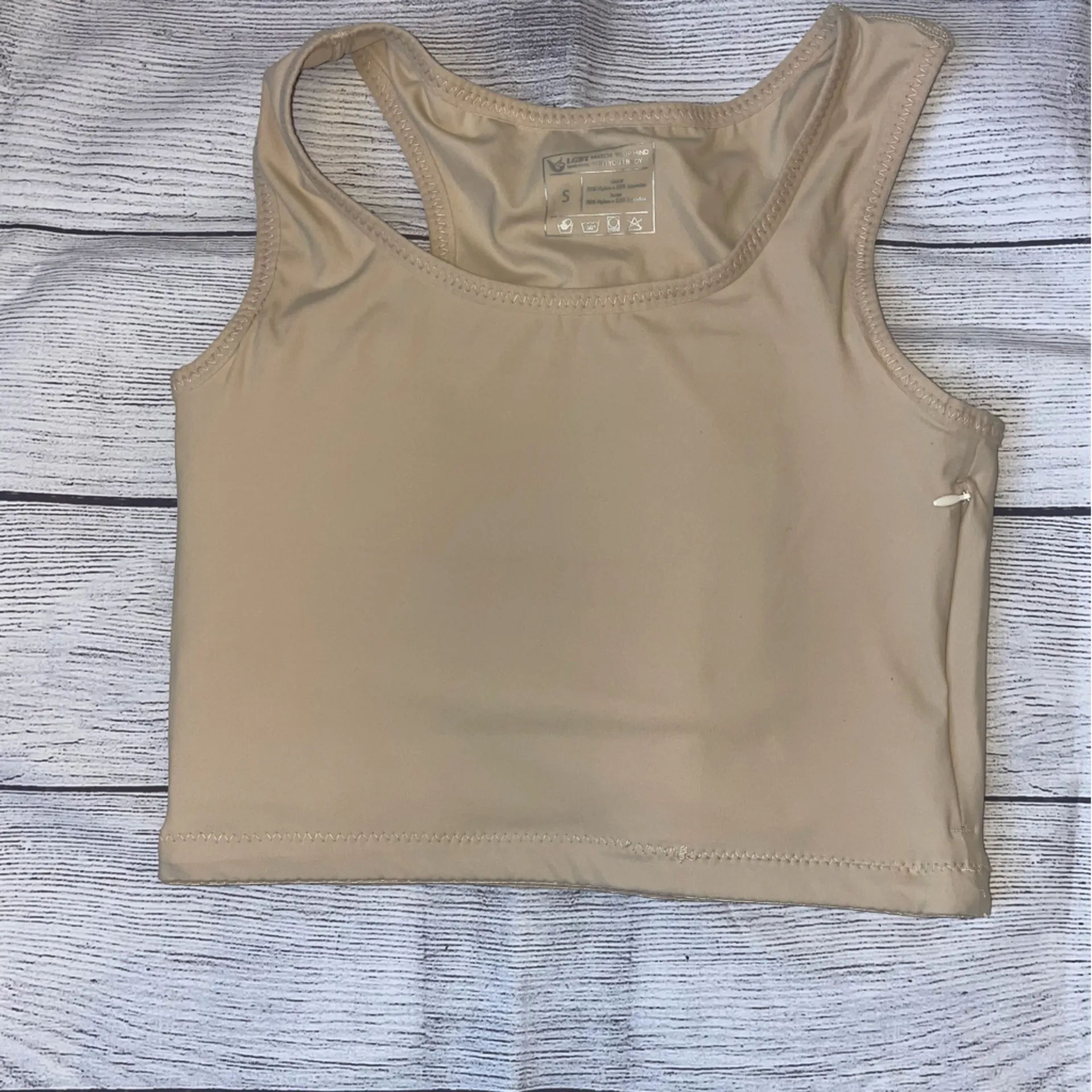 LGBT Unicorn Explorer Pro Chest Binder Tan - Image 2
