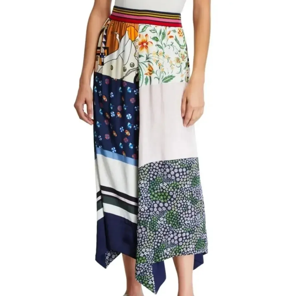 See by Chloé Summer Patchwork Handkerchief Skirt S - Image 2