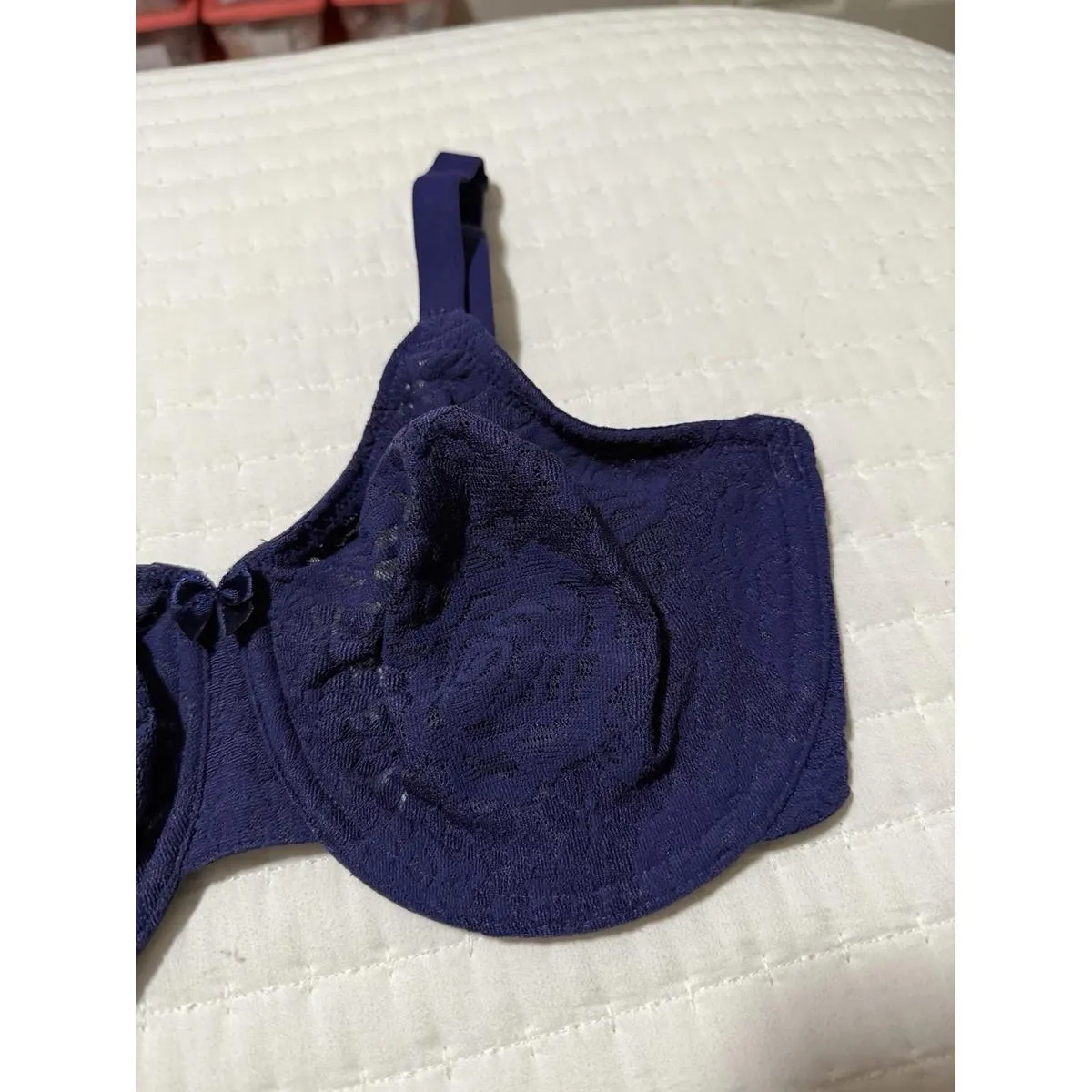 Wacoal Bluish Purple 34DDD Halo Lace Underwire Unlined Bra 851205 Convertible - Image 11