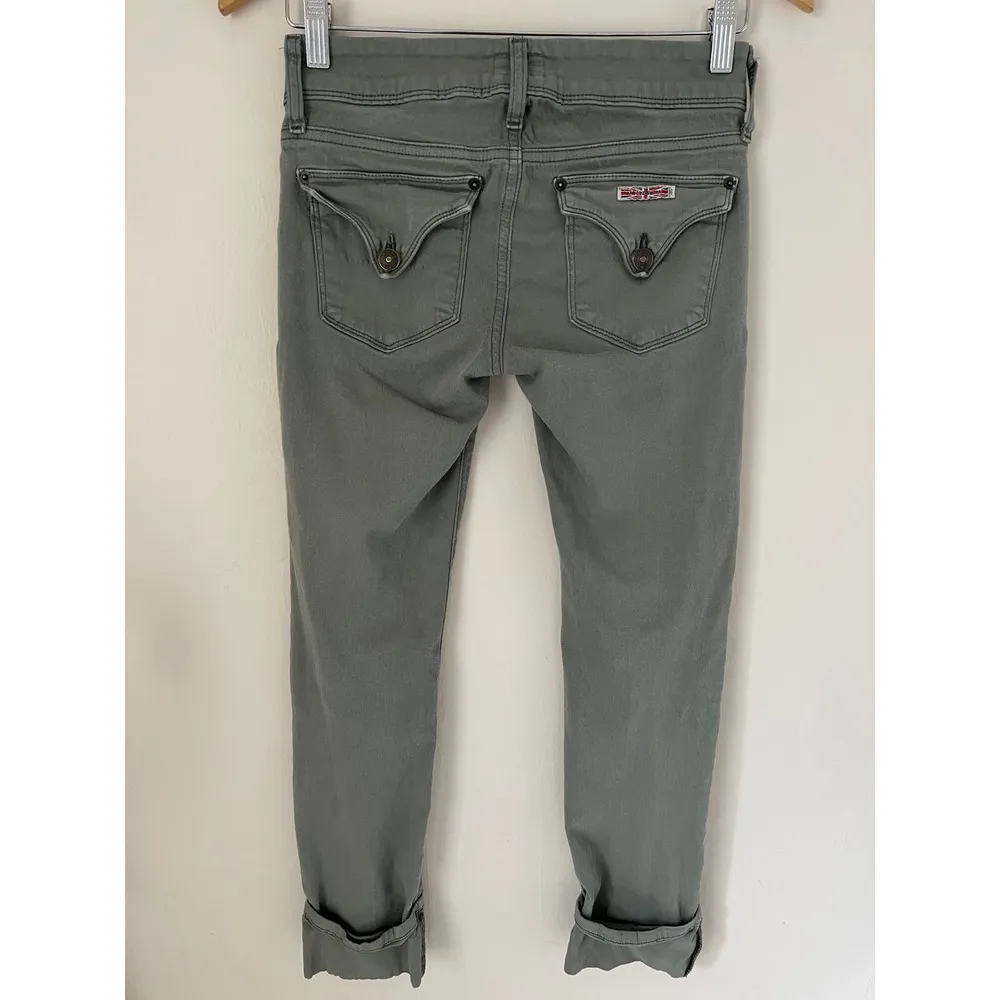 Hudson Ginny Straight Crop Jeans with Cuff Gray Size 25 - Image 4