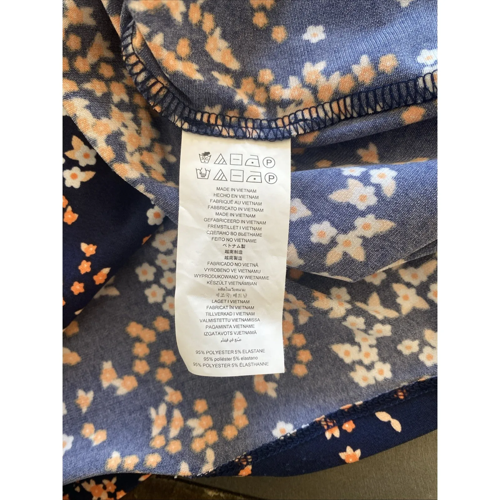 Michael Kors Womens XL Navy Floral Tunic Shift Dress Travel Comfort Office - Image 7