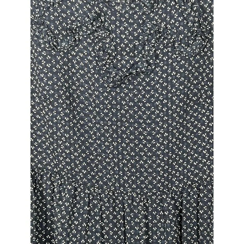 NWOT Free People Blue and White Nouveau Butterfly Polka Dot Dress Size 4 - Image 5