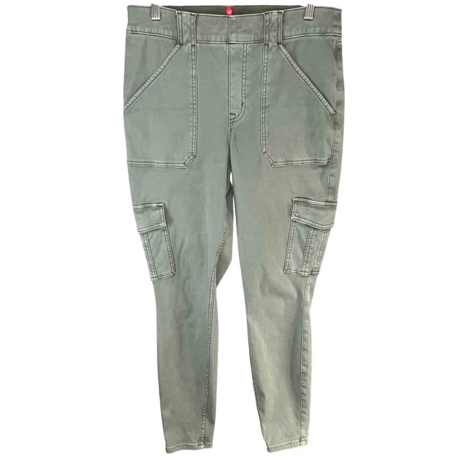 Spanx Stretch Twill Ankle Cargo Pant XL Soft Sage Utility Slim Tapered 20311R - Image 2