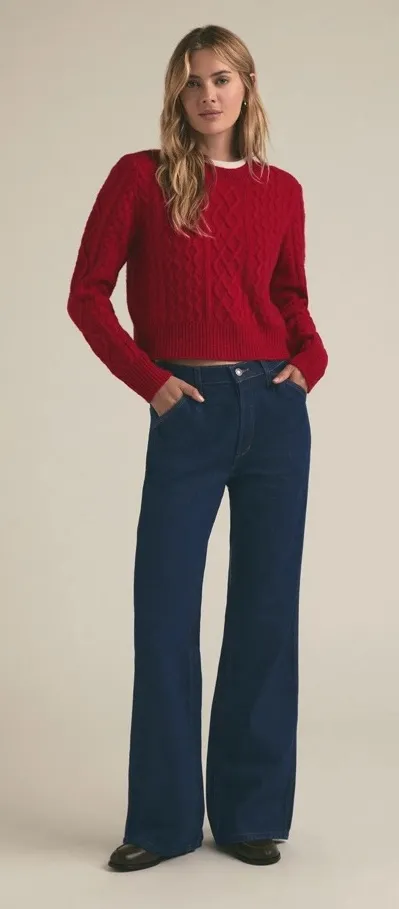 NEW Favorite Daughter THE OLYMPIA LOW RISE FLARE Jeans Manchester Blue Size 27 - Image 1