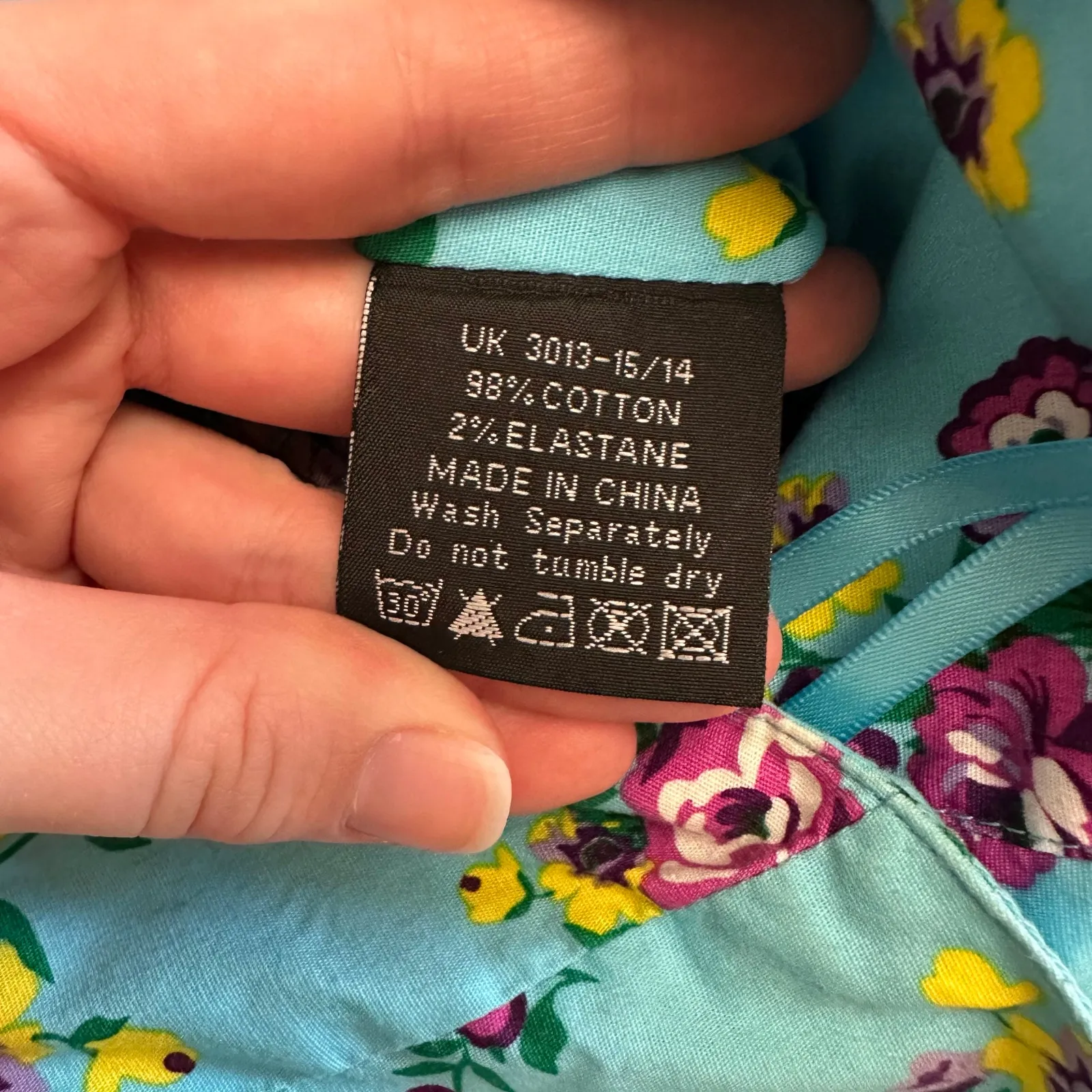 Hell Bunny Vixen Retro Halter Sundress Blue Floral Rockabilly Pin Up 50s Dress L - Image 9