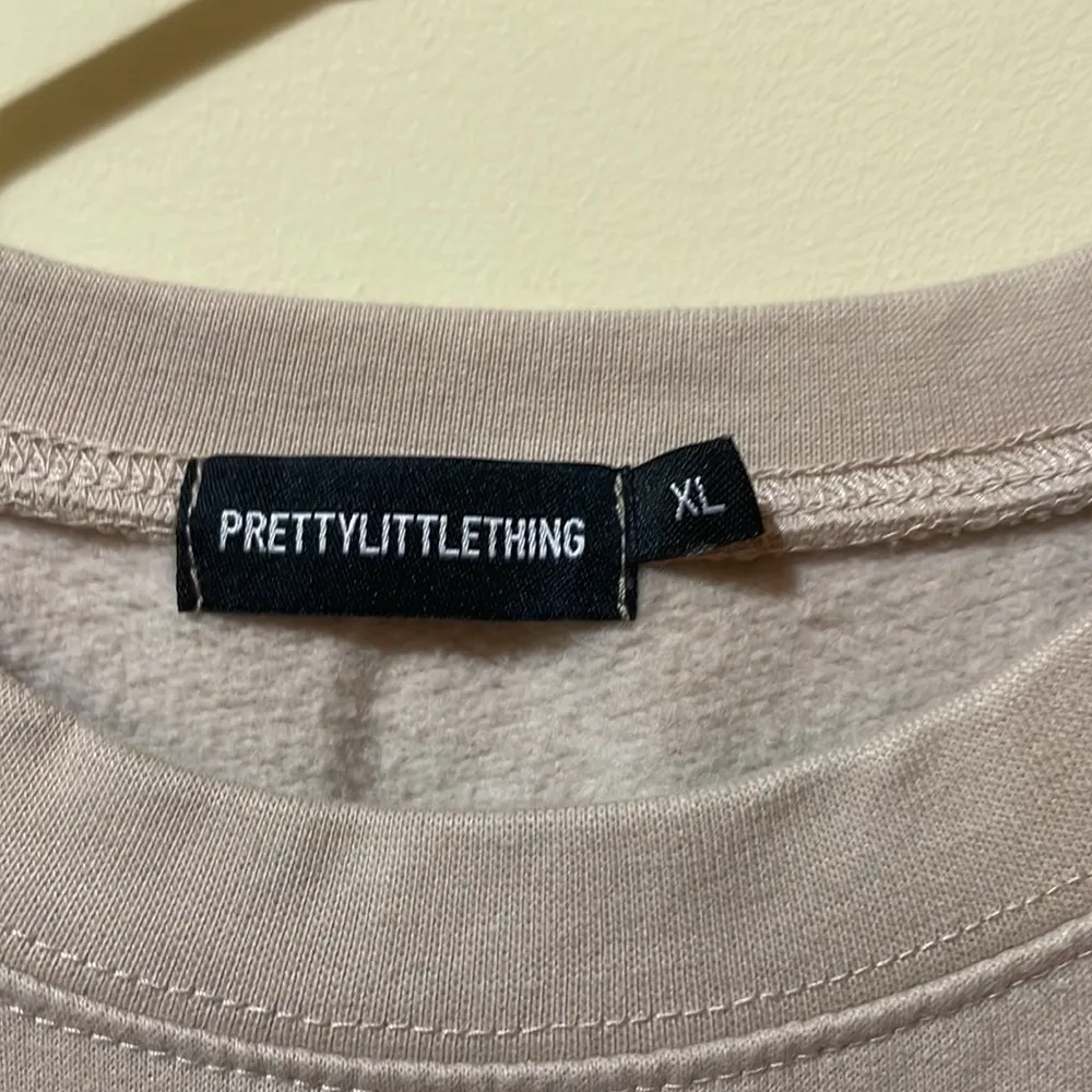 Womens PrettyLittleThing Tan Michigan Print Sweatshirt - Image 3