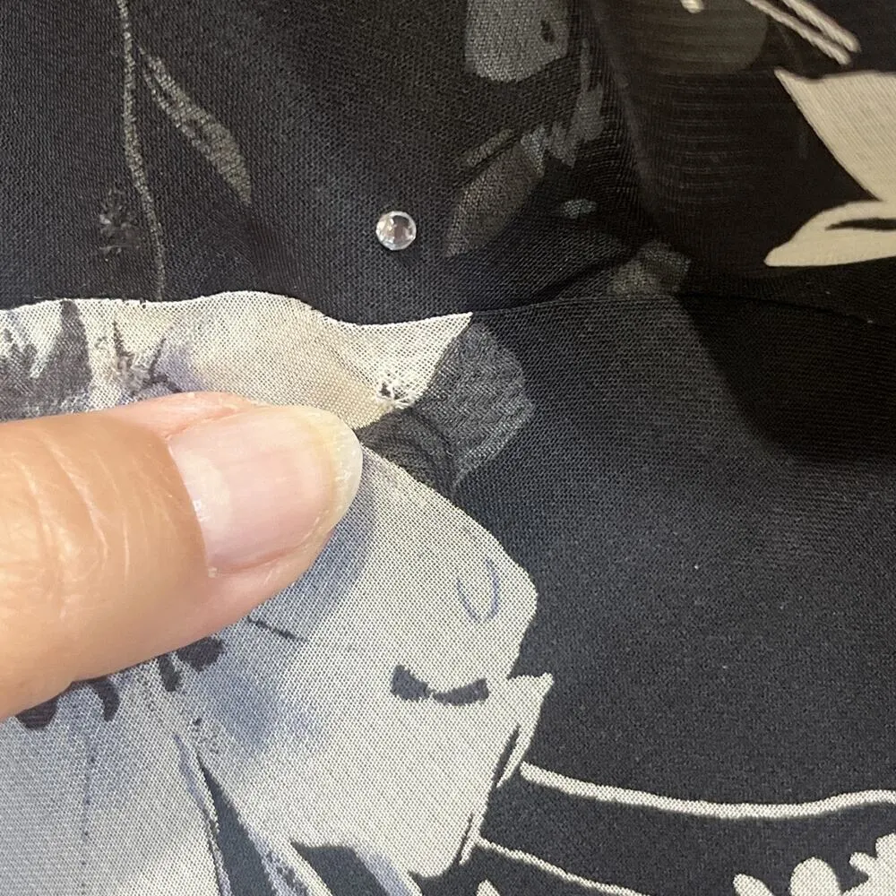 Vintage Y2K 90s Womens Whimsigoth Maxi Dress Size 6 Sheer Sequins Fairy Grunge - Image 9