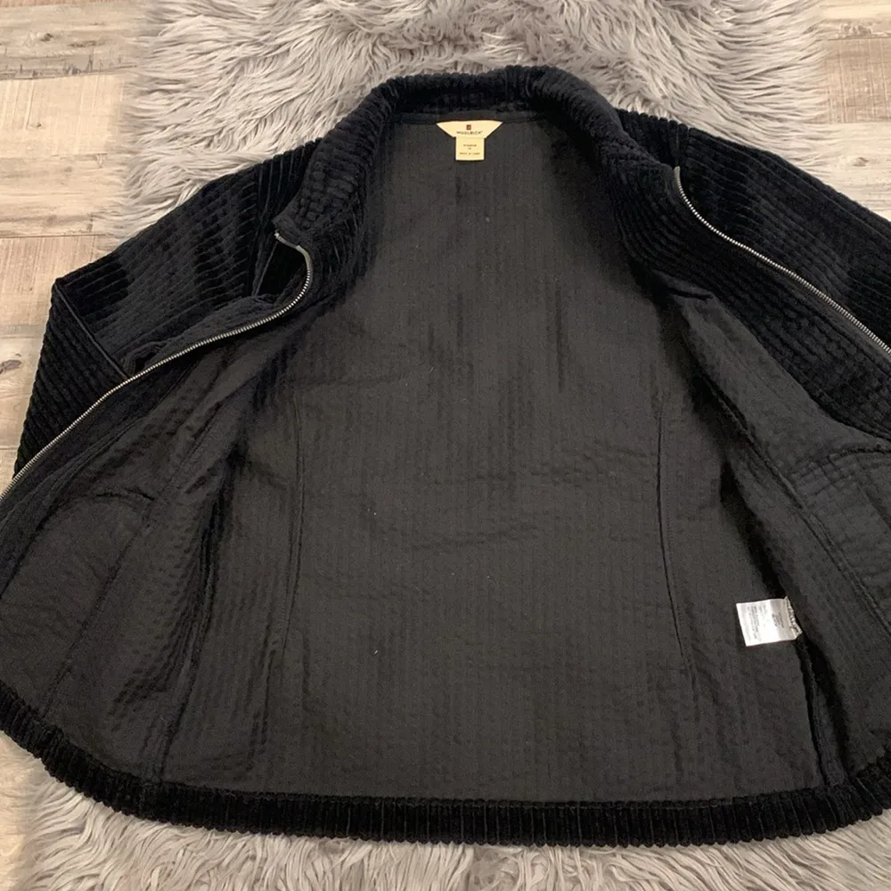 Woolrich Kinsdale corduroy zip front jacket black M - Image 11
