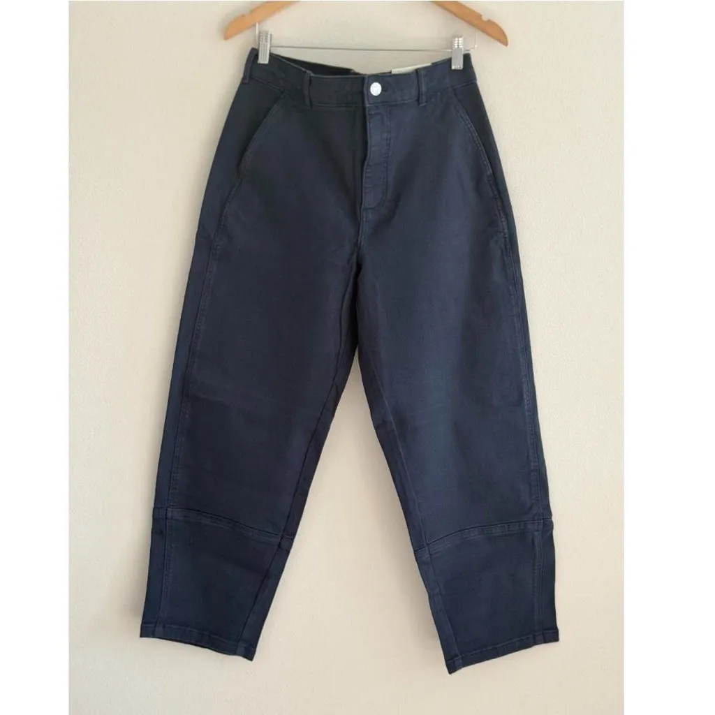 Everlane The Utility Barrel Pant in Navy, Size 12 - Image 6