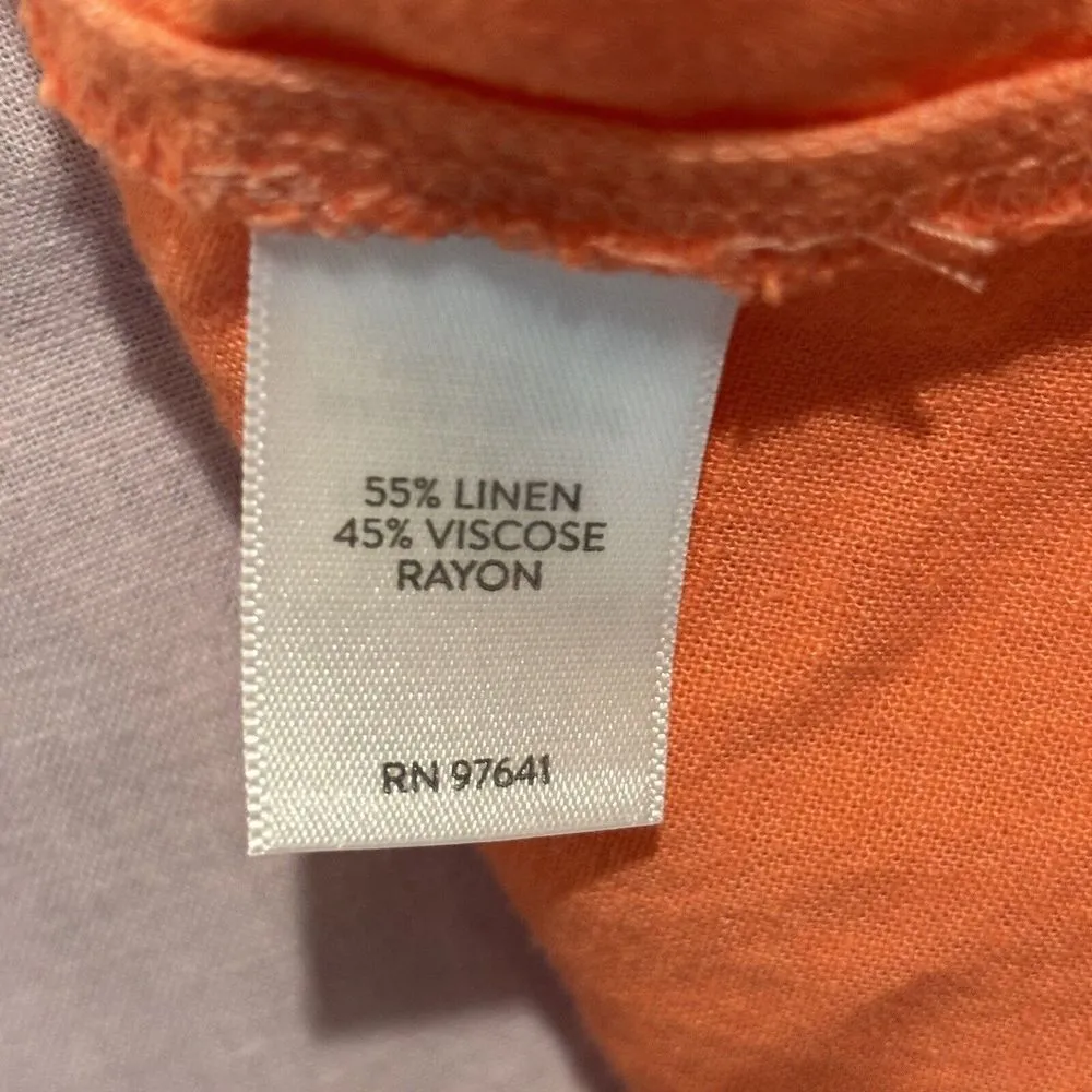 J Jill Shirt Womens Medium Multicolor Ombre Linen Blend Button Up Blouse Top - Image 7