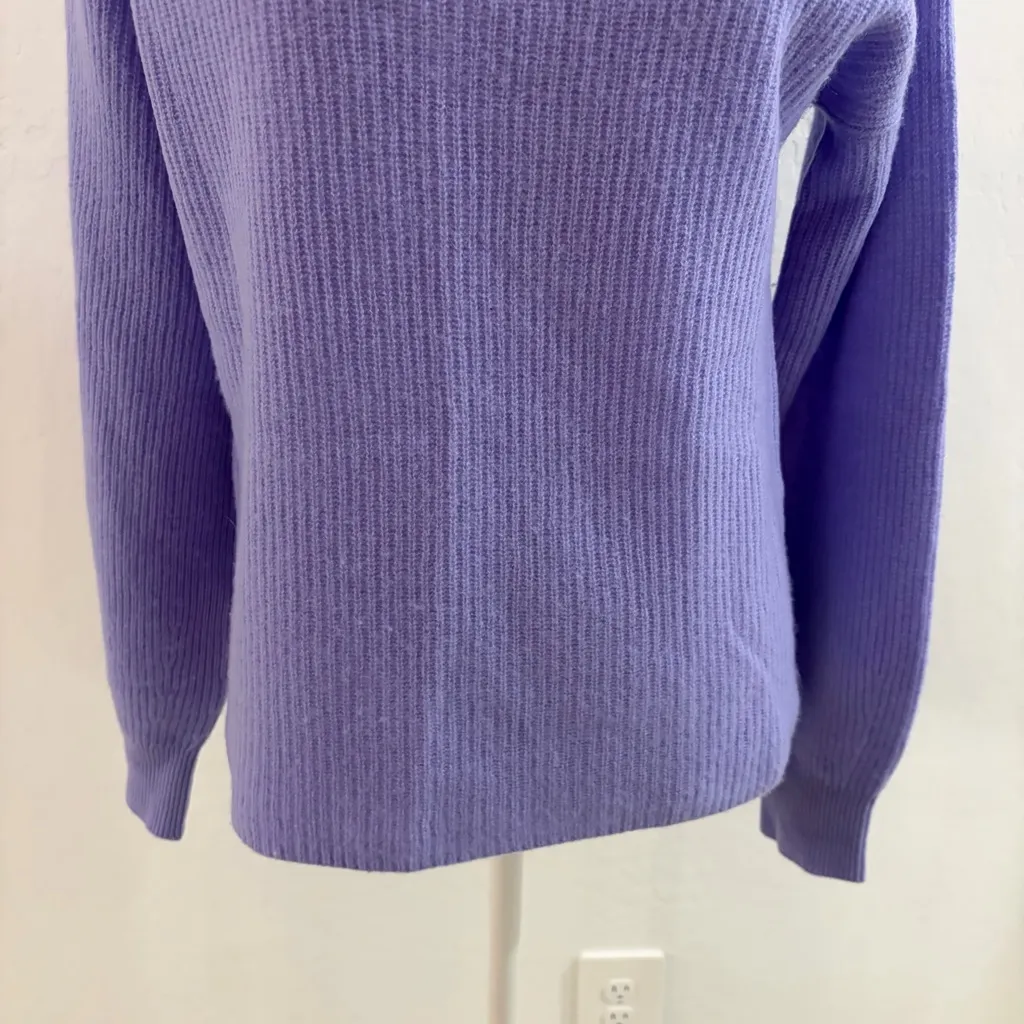Sundance Periwinkle Cashmere Boat Neck Ribbed Knit Sweater Size S - Image 4