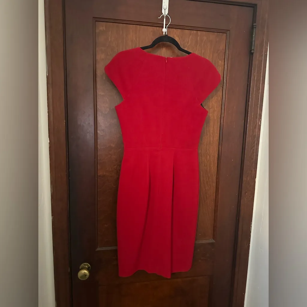 Black Halo Gypsy Rose Sheath Dress Bonfire Red Size 4 - Image 3