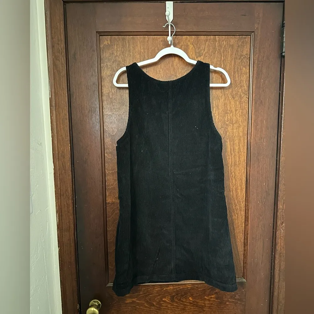 Vintage Y2K Express Corduroy Overalls Dress Size L Black Size L - Image 3