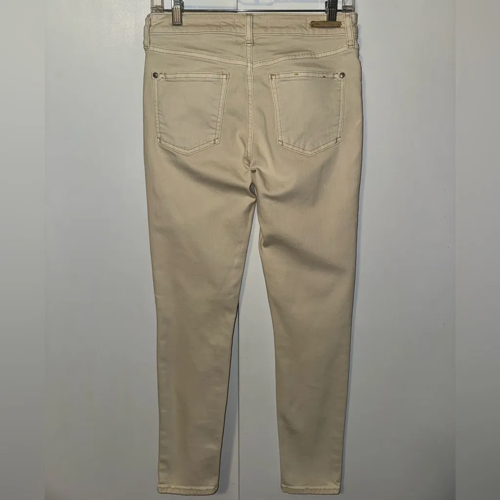 Anthropologie Pilcro Mid Rise Skinny Jeans Cream Ivory Women’s 26 - Image 4