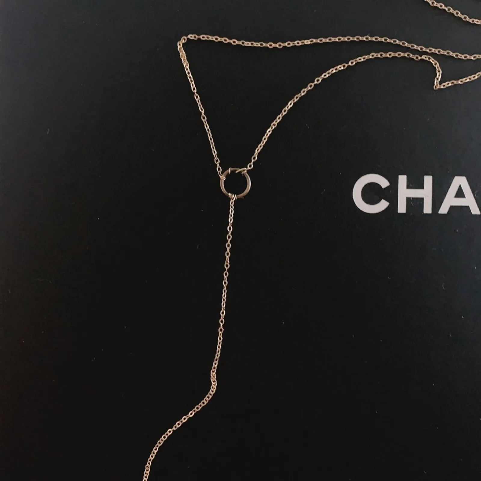 Dogeared Women's Karma Small Ring Y-Shaped Necklace, 28" - Image 2