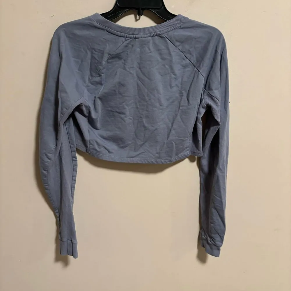Gymshark  Training Cropped Sweater Light blue Lilac Purple- Size Small - Image 5