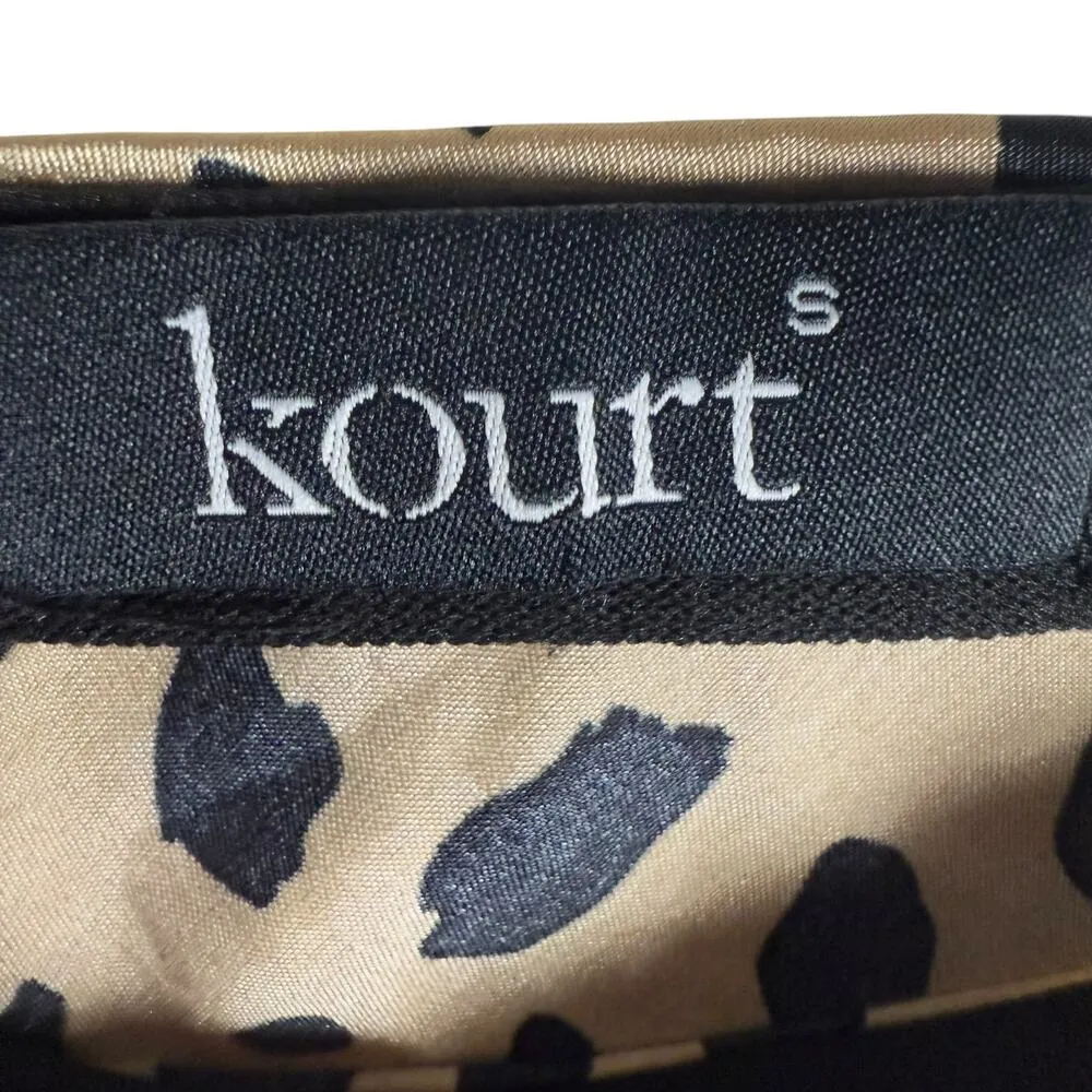 Kourt Gold Black Cheetah Animal Print Satin A - Image 6