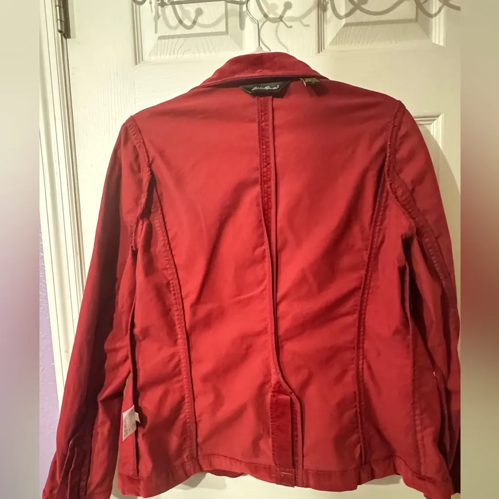 Eddie Bauer Rich Red Women's velvet Blazer - Image 4