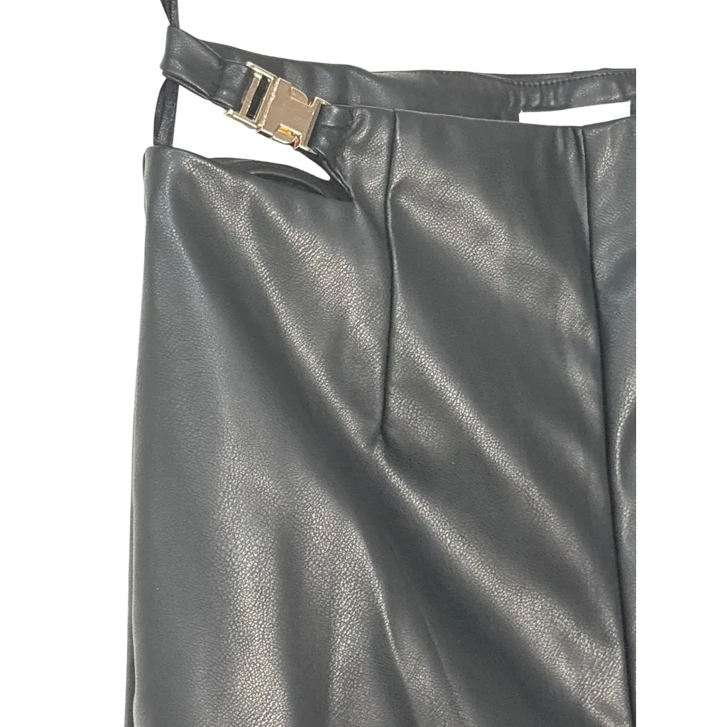 superdown Kaitlyn Faux Leather Pant in Black X-Small New Womens Vegan Trousers - Image 7