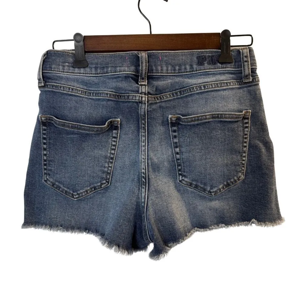 Victoria’s Secret Pink Women’s Denim Cut Off Shorts Size 10 - Image 2