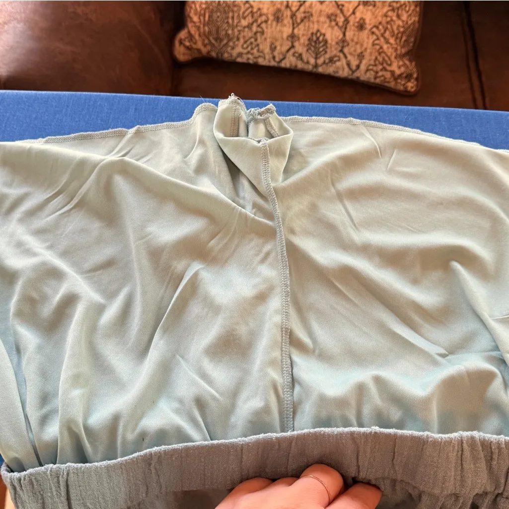 Love In EUC Blue Wide-Leg High-Waist Pull-On Pants with Built-In Shorts - Image 7