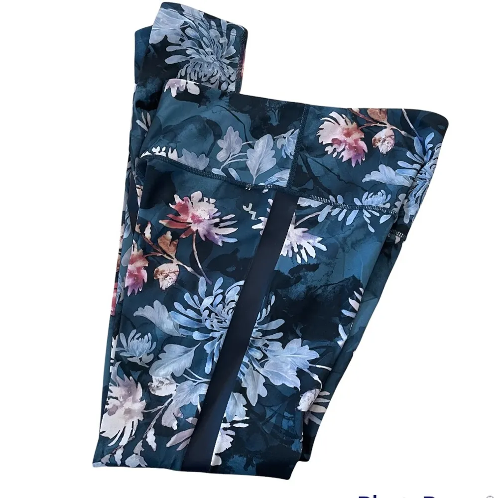 JoyLab Floral Print High Waist Stripe 7/8 Leggings Moody Mum - Image 6