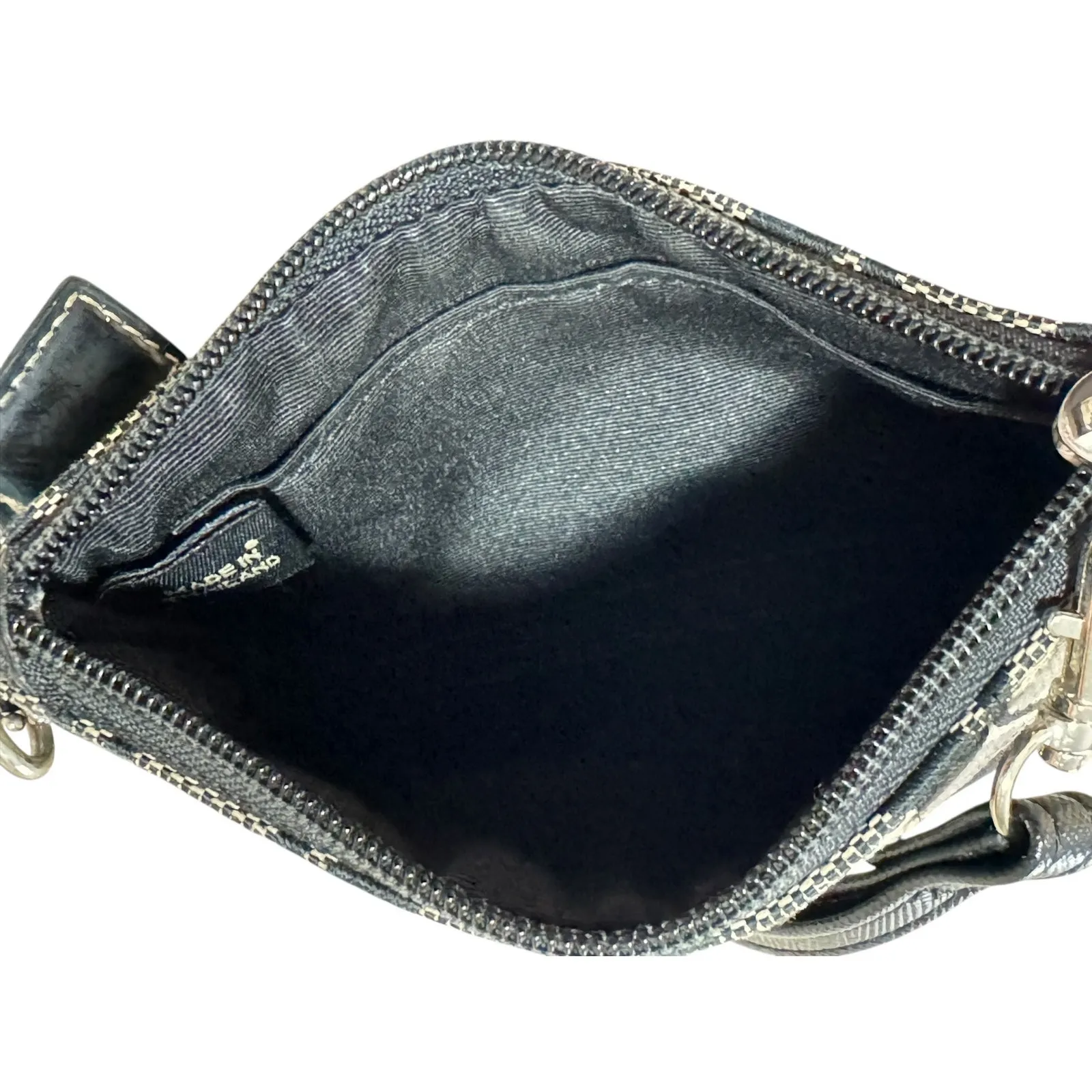 Vintage Y2K COACH Signature Logo Canvas Leather Mini Wristlet Wallet Clutch - Image 5