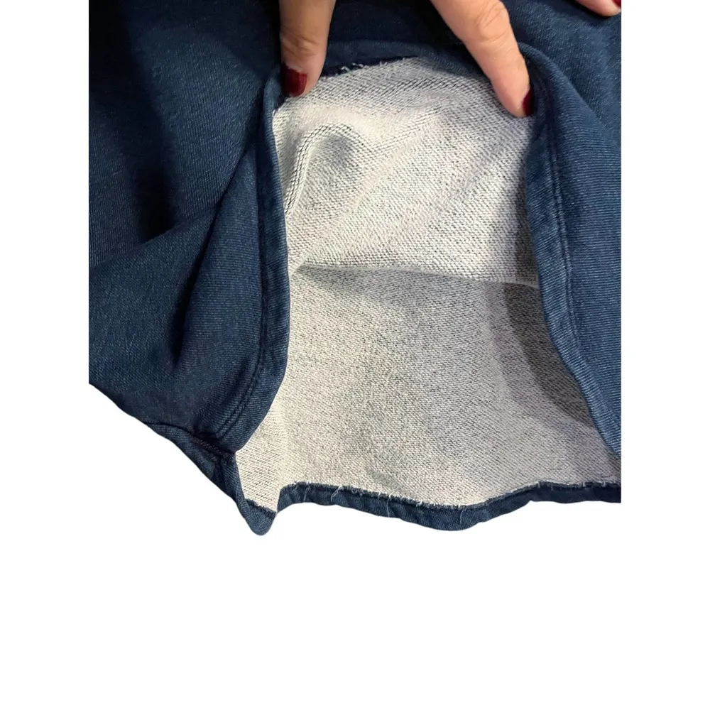 SCOTCH & SODA Jersey Knit Top Long Sleeves Neck Ties Blue Pullover Jumper Small - Image 6