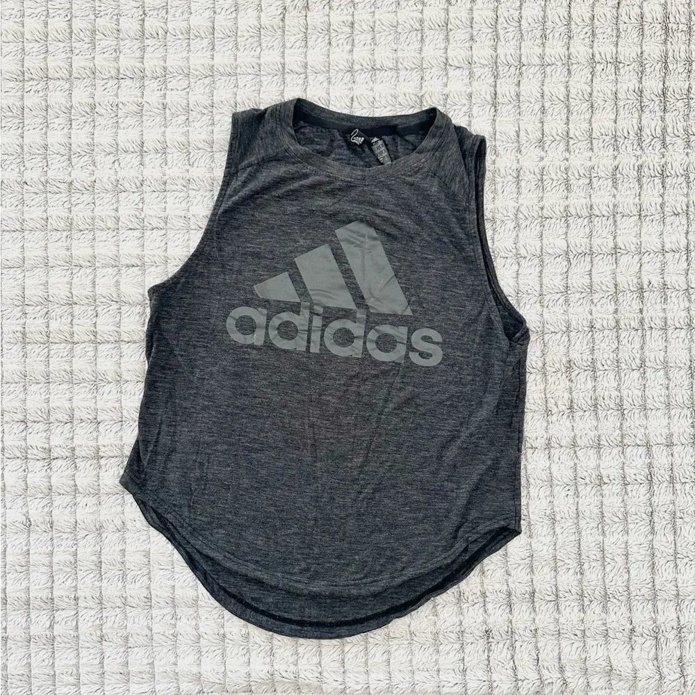 Adidas Gray Muscle Tank - Image 2