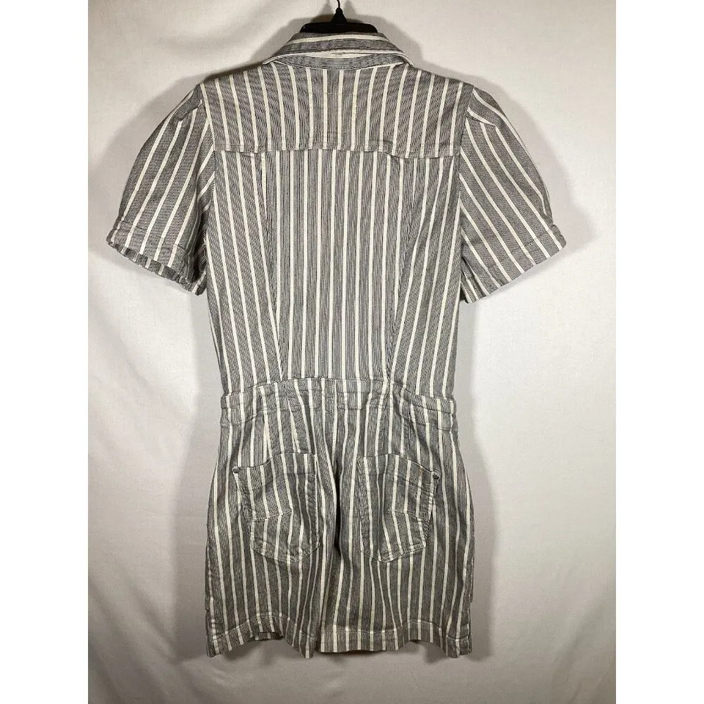 Anthropologie Pilcro Women's The Kit Utility Romper Grey Shorts US 14 Lagenlook - Image 8