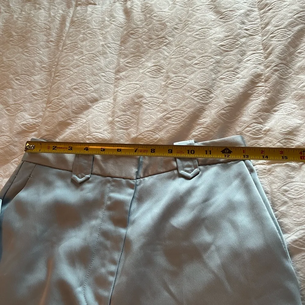 ZARA  High waisted light blue lightweight wide leg pants - Image 8