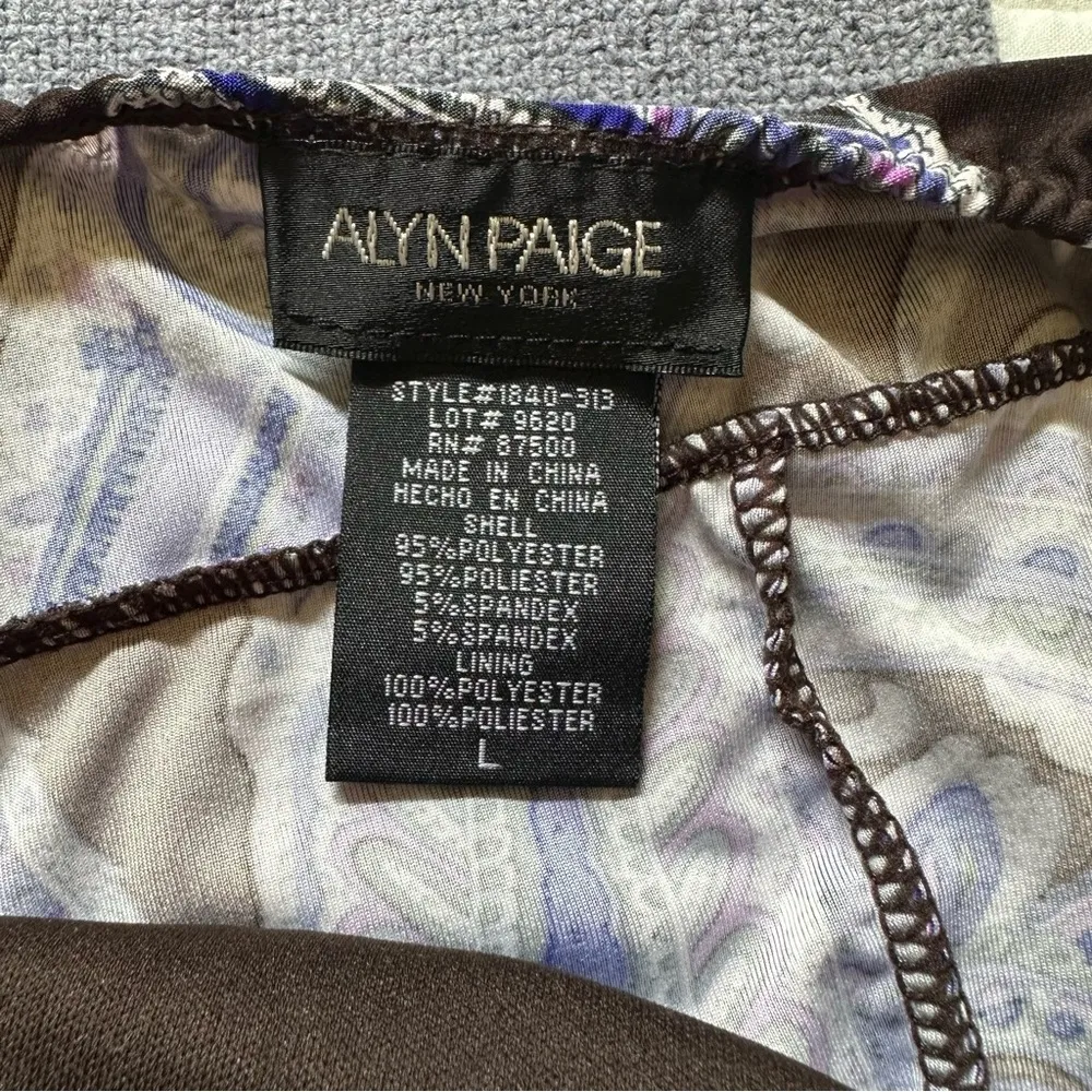 Alyn Paige New York Y2K Halter Maxi Dress. Large. Brown & Purple Paisley. - Image 6