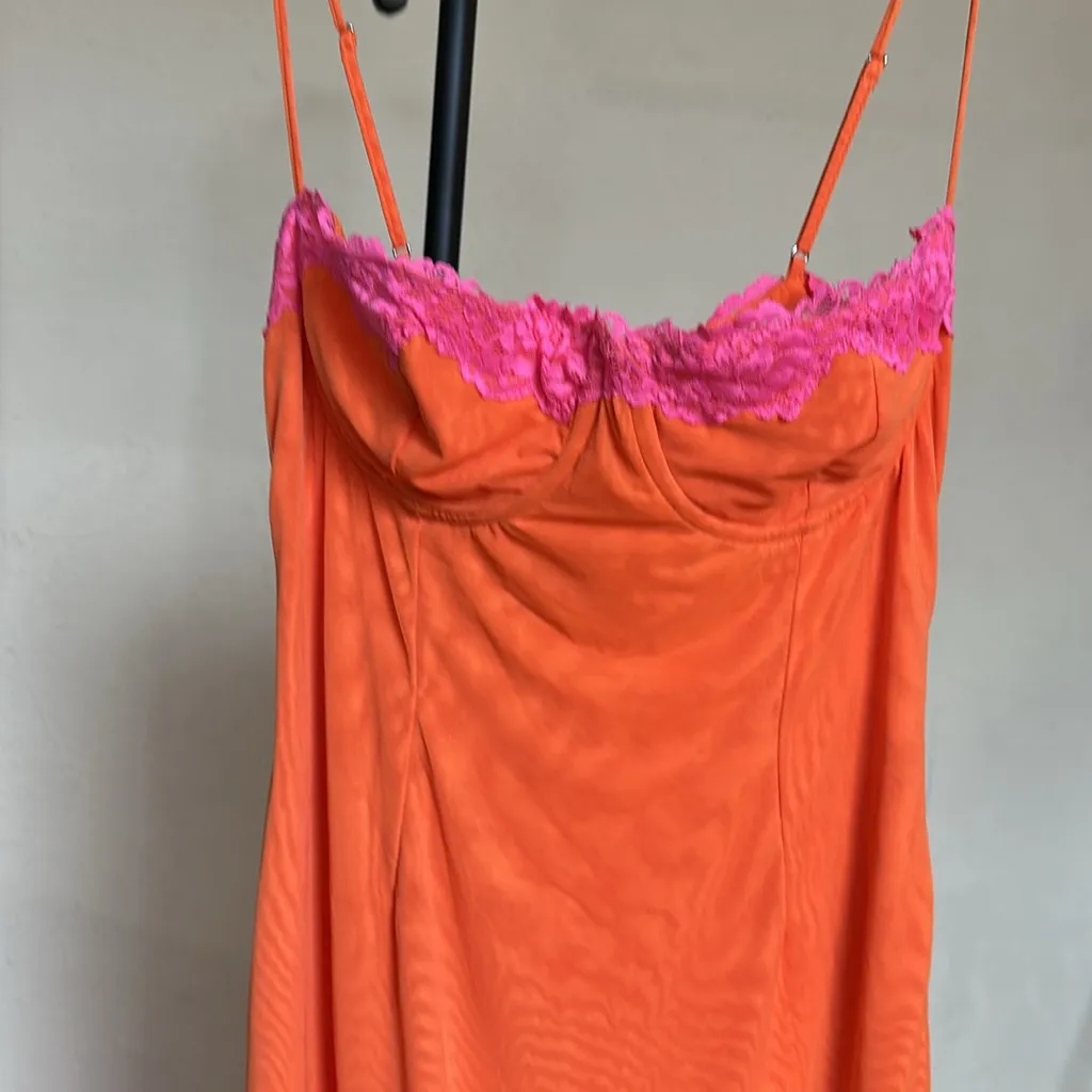 HOUSE OF CB 'Aiza' Flame Orange Maxi Dress NWOT size‎ XL - Image 11