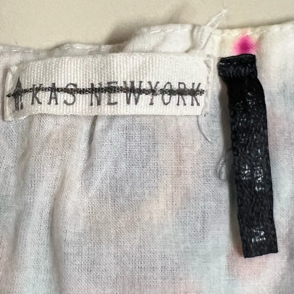 KAS New York White Embroidered Floral Dress - Image 6