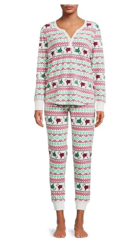 Womens Jaclyn Intimates Christmas Dog PJs Super Soft Fleece Size 2X New - Image 2